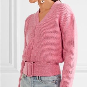 VICTORIA BECKHAM Belted wool cardigan
